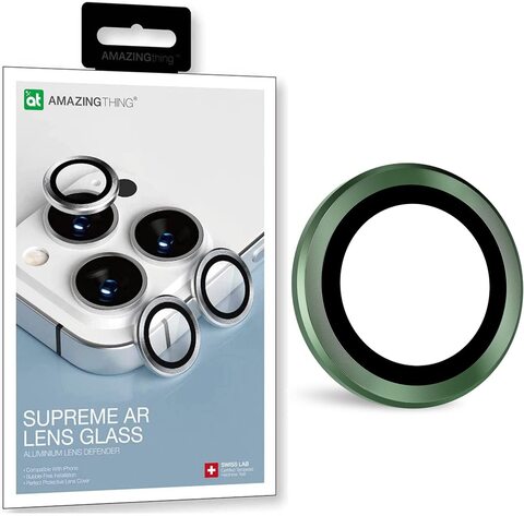 Amazing Thing SUPREME AR Lens Defender for iPhone 13 PRO Camera Lens Protector and iPhone 13 Pro MAX Camera Lens Protector [3 Lens] - Green