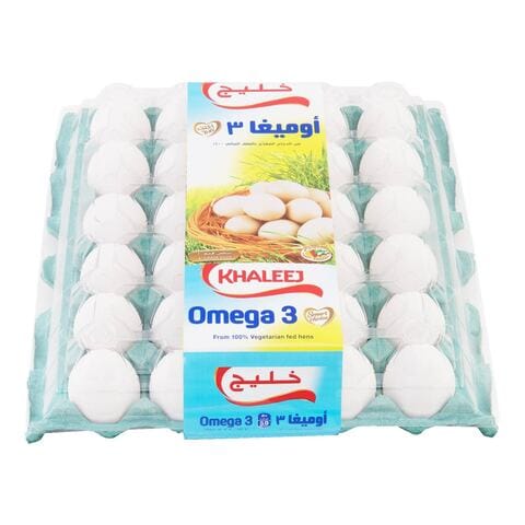 Khaleej Omega 3 White Egg 30 Piece