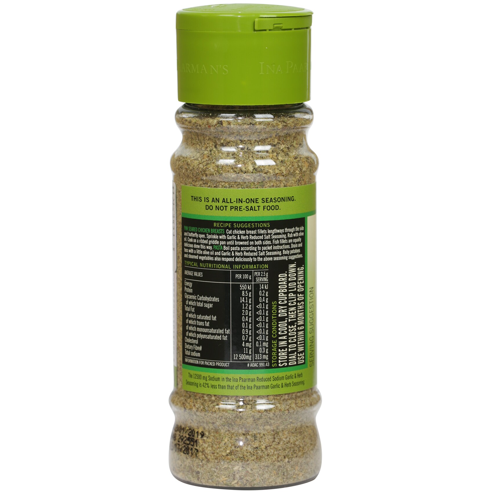 Buy Ina Paarman's Kitchen Garlic and Herb Seasoning 220ml Online Shop