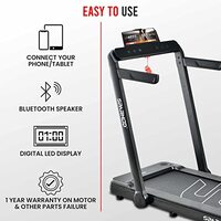 Sparnod Fitness STH-3060 (4 HP Peak) 2 in 1 Foldable Treadmill for Home Cum Under Desk Walking Pad- Slim Enough to be stored Under Bed