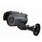 Tomvision - Black colour Solar Powered Emulation Fake Dummy Security Camera with IR Red LED Light Indoor Outdoor Waterproof
