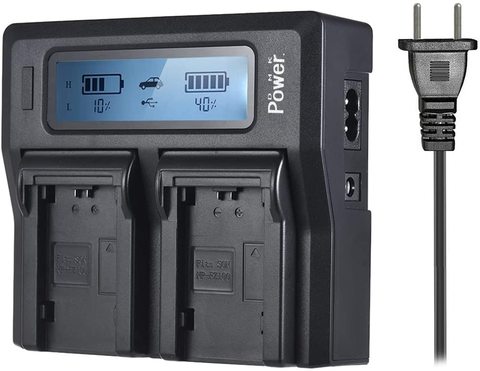 DMK Power NP-FZ100 LCD Dual Digital Battery Charger for NP-FZ100, BC-QZ1 A7RIII A7R3, a7 III, Alpha 9, Alpha 9R, Alpha 9S Digital Camera