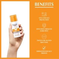 Eucerin Face Sunscreen Pigment Control Tinted Hyperpigmentation Sun Gel-Cream, High UVA/UVB Protection, SPF 50+, Contains Color Pigments, Very High Coverage, For All Skin Types, 50ml