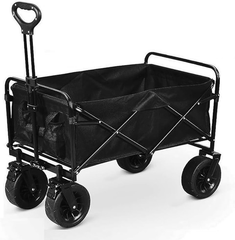 New Metal Folding Shopping Cart with Wheels Outdoor Camping