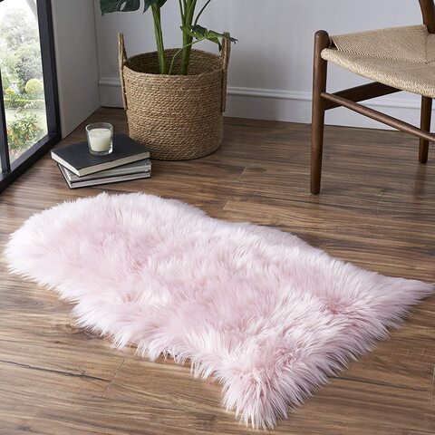 Area Rug, Rugs for Bedroom, 2x3 Ft Sheepskin Artificial Fur Rug, Plush Rug  for Cushion Chair Furry Rugs for Home Decor