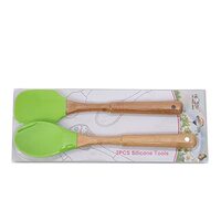 Generic 2Pcs Baking Bbq Bakeware Sweet Bread Oil Cream Cooking Kitchen Basting Brush Silicone- Green Colour