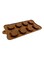 Liying Multipurpose Silicone Baking Mould Brown 10x22x1centimeter