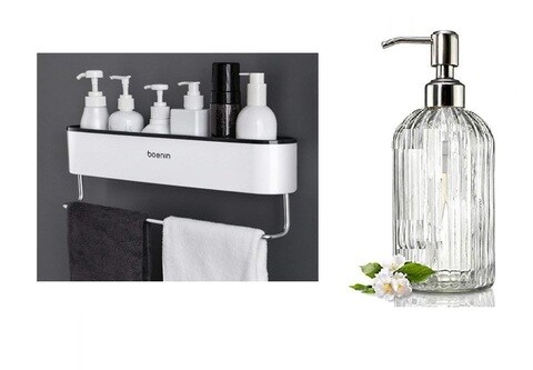 Hand soap deals dispenser glass