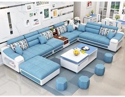 3097US $, Corner L Shape Sofas Set Living Room Furniture, #Blue #Design  #Idea