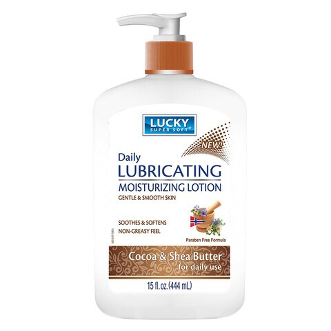 Lucky Super Soft Daily Lubricating Cocoa And Shea Butter Moisturizing Lotion 444ml