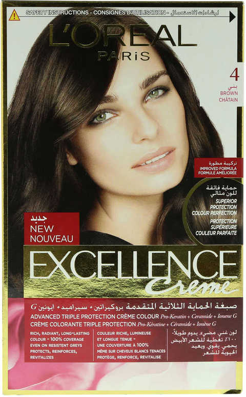 Buy L'Oreal Paris Excellence Creme 4 Brown Online - Shop Beauty & Personal  Care on Carrefour Jordan