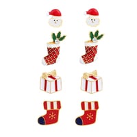 Aiwanto Christmas Decoration Brooch Pins for Clothing Bags Jackets Accessories for Cloth Kid&#39;s Santa Buttons Pins for Cloth Accessories for Christmas Festival