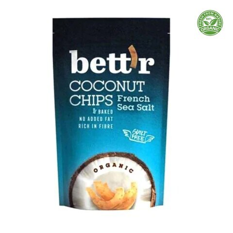 Bett&#39;r Organic French Sea Salt Coconut Chips 70g