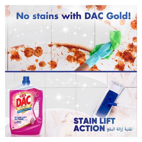 Dac Gold Cleaner + Disinfectant Rose 3L