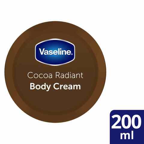 Vaseline Intensive Care Cocoa Radiant Body Cream Moisturizer With Shea Butter 200ml