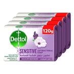 Buy Dettol Sensitive Anti-Bacterial Bar Soap 120g Pack of 4 in UAE