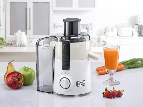 Buy Black & Decker Large Feeding Chute Juice Extractor 250W Je250-B5 White  Online - Shop Electronics & Appliances on Carrefour UAE