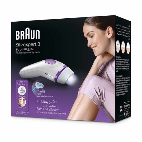 Buy Braun Silk-expert Pro 3 PL3011 IPL with 2 Extras Online - Shop Beauty &  Personal Care on Carrefour Egypt