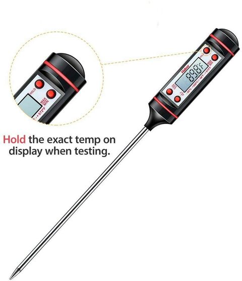 Uecool Sincher Meat Cooking Thermometer With Instant Read, Lcd Screen, Hold Function