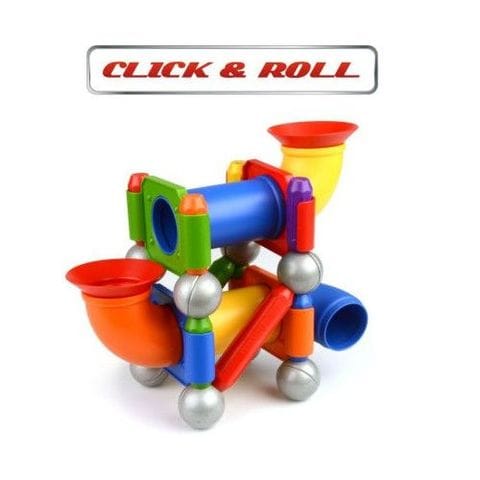 Smartmax - Click &amp; Roll A Magnetic Discovery Building Set Featuring Safe, Extra-Strong, Oversized Building Pieces For Ages 1+