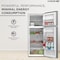 Krome 600L Top Mount Double Door Refrigerator With LED Display, Automatic Defrost Freezer, A+ Energy Efficiency Grade, Super Cooling &amp; Freezer Function, Big Capacity Fridge, Silver, KR-RFF600T