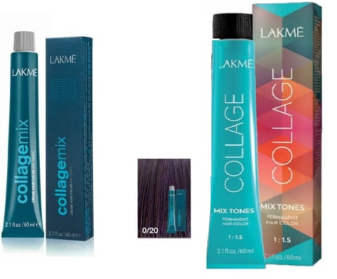 Buy Lakme Collagemix Cream Hair Color Mix Tones 0/20 Violet 60M Online -  Shop Beauty & Personal Care on Carrefour Saudi Arabia