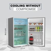 Nikai 125L Gross &amp;amp; 90L Net Capacity Single Door Refrigerator, Silver, NRF125SS/1, 1-Year Brand Warranty (Installation Not Included)