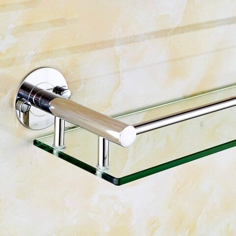Glass Shelf With Stainless Steel SUS 304 attachments (20 inch)