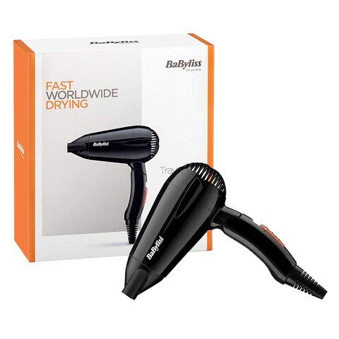 Buy BaByliss 5344E Travel Hair Dryer 2000W Black Online - Shop Beauty ...