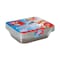 Fun Aluminium Containers with Lids Rectangle 3500cc&times;10Pcs