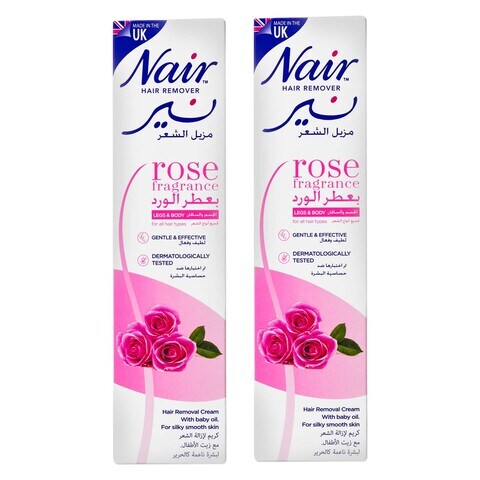 اشتري Nair Rose Hair Removal Cream Pink 110g Pack of 2 في الامارات