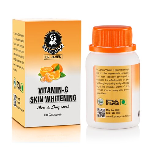 Buy Dr James Vitamin C Skin Whitening 60 Capsules Online Shop