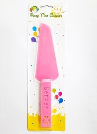 Party Time Food Grade Plastic Cake Bread Dough Knife Pizza Cutter DIY Baking Tools - Cake Slicer (Pink)