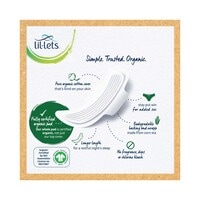 Lil-Lets Organic Ultra Thin Night Sanitary Pads With Wings White 9 Pads