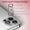 Moxedo Camera Lens Protector, 9H Tempered Glass, Aluminum Alloy Individual Ring Camera Cover Screen Protector Compatible for iPhone 12 Pro Max 6.7 inch (SILVER)