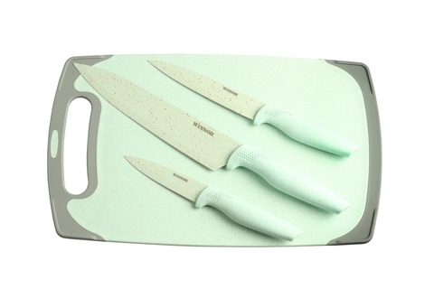 WINSOR CUTTING BOARD WITH KNIFE SET- GREEN