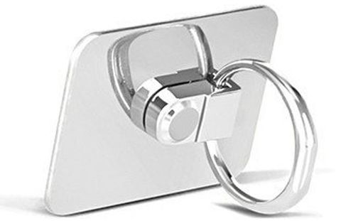 Generic - Metal Finger Ring Holder &amp; Grip Stand for Mobile Phone and Tablet - Silver