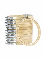 Buy Caydo 12-Piece Stitch Hoop Ring Set Beige in Saudi Arabia