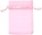 Red Dot Gift 50-Packed Baby Pink Color Drawstring Organza Pouches, Gift Pouches (17X23cm, Baby Pink)