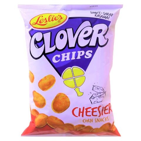 Leslie&#39;s Clover Chips Cheesier Flavoured Corn Snacks 85g