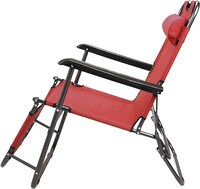 Egardenkart reclinable Camping Chair, Folding Camping Chairs for Adults with Armrests, Lightweight Portable for Beach, Perfect for Caravan trips, BBQs, Garden, Picnic, (Red)
