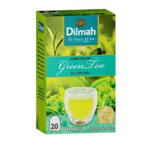 Dilmah Natural Green Tea 20 Bags &times;2g