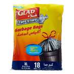 Buy GLAD GARBAGE BAGS XL 80X104CM FITS 170 LITRE BINS X18 in Kuwait