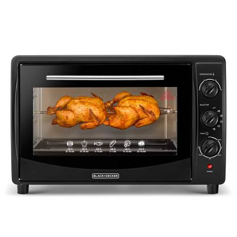 Black+Decker Double Glass Toaster Oven 45L TRO45RDG-B5 Black