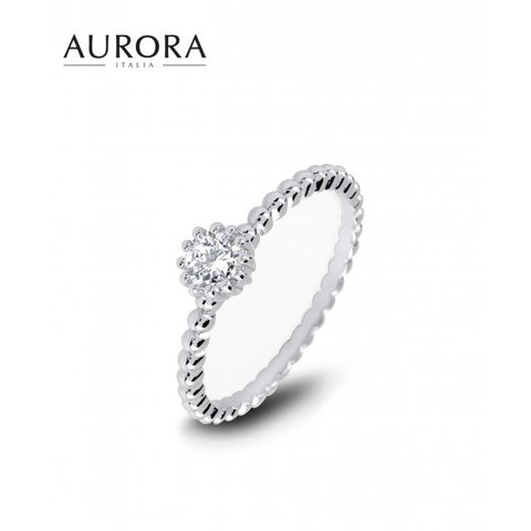 Auroses Trinity Ring 925 Sterling Silver 18K White Gold Plated