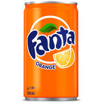 Buy Fanta Orange Carbonated Soft Drink Can 150ml in UAE