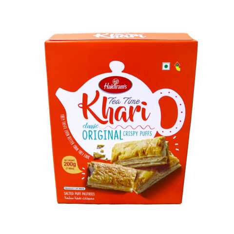 Haldiram&#39;s Tea Time Khari Classic Original Crispy Puffs 200g