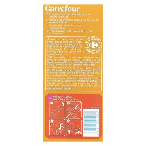 Carrefour Pads Soft Protecting Slip Panty Liners White 30 count