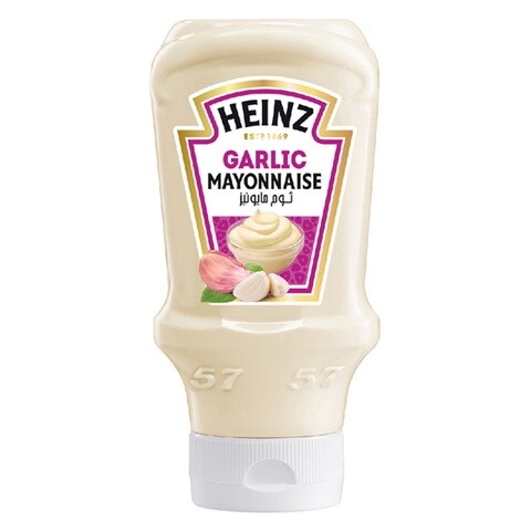 Heinz Mayonnaise Garlic Top Down Squeezy Bottle 400ml