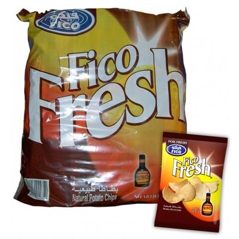 Buy Fico Fresh Barbeque Natural Potato Chips 16g x Pack of 20 in Kuwait
